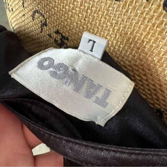 TANGO Black Pleated Halter Dress with Beaded Neckline – Size Large - Picture 5 of 5